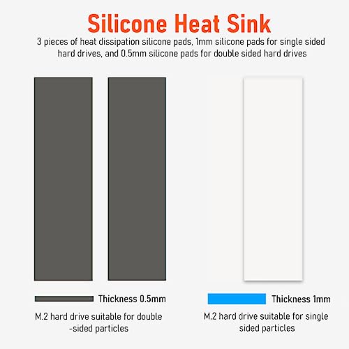 ZORBES® M.2 SSD NVMe Heat Sink 2280 Hard Disk Aluminum with Thermal Pad for PCIe SATA PC Radiator 2 PCS ZORBES® M.2 SSD NVMe Heat Sink 2280 Hard Disk Aluminum with Thermal Pad for PCIe SATA PC Radiator 2 PCS